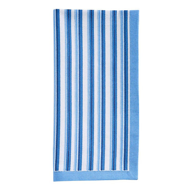 Patricia Heaton Home Geo Printed Stripe Napkin Blue Set of 12 Park Designs - The Fox Decor